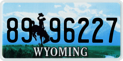 WY license plate 8996227