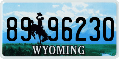WY license plate 8996230