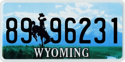 WY license plate 8996231