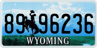 WY license plate 8996236