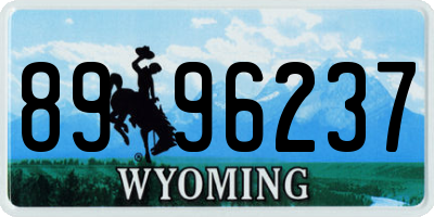 WY license plate 8996237