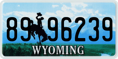 WY license plate 8996239
