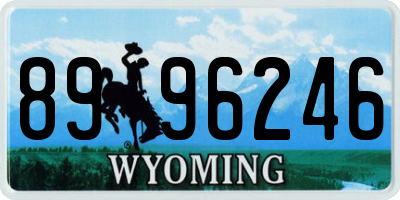 WY license plate 8996246
