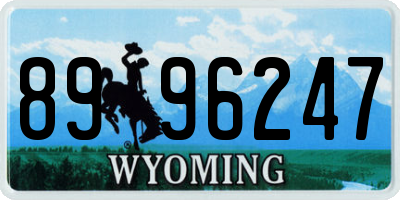 WY license plate 8996247