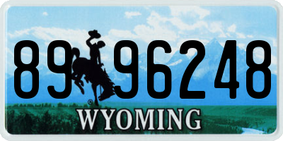 WY license plate 8996248