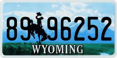 WY license plate 8996252