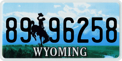 WY license plate 8996258