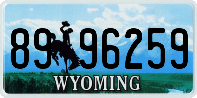 WY license plate 8996259
