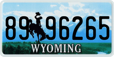 WY license plate 8996265