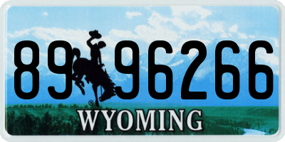 WY license plate 8996266
