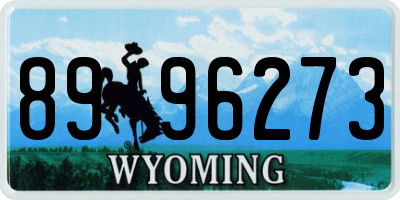 WY license plate 8996273