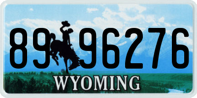 WY license plate 8996276