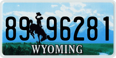 WY license plate 8996281
