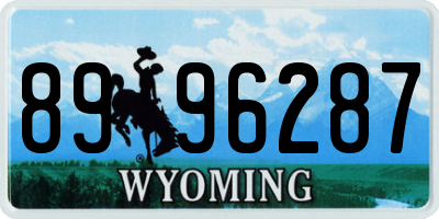 WY license plate 8996287