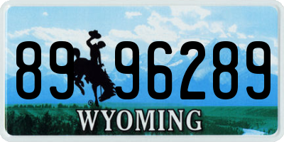 WY license plate 8996289