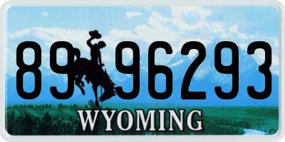 WY license plate 8996293