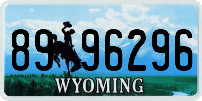 WY license plate 8996296
