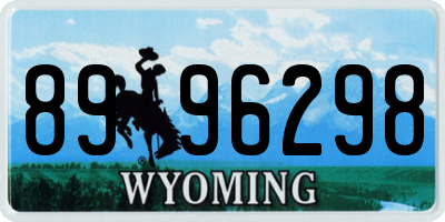 WY license plate 8996298