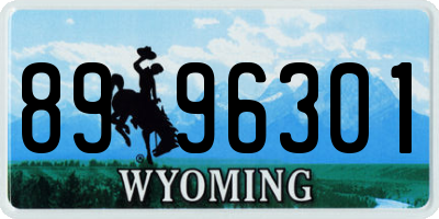 WY license plate 8996301