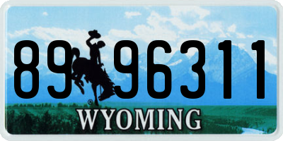 WY license plate 8996311