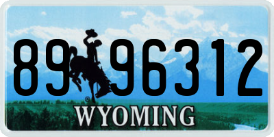 WY license plate 8996312