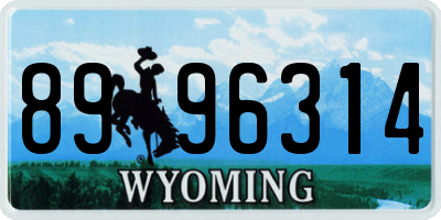 WY license plate 8996314