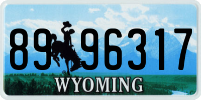 WY license plate 8996317
