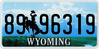 WY license plate 8996319