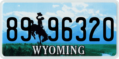 WY license plate 8996320
