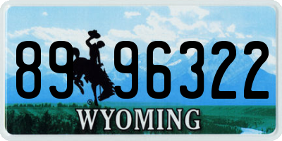 WY license plate 8996322