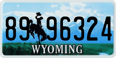 WY license plate 8996324
