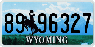 WY license plate 8996327