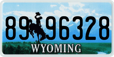 WY license plate 8996328