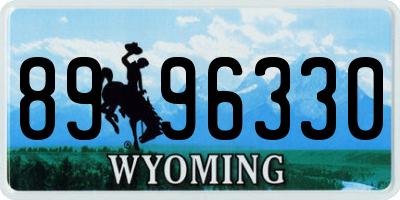 WY license plate 8996330