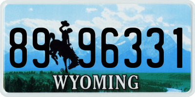 WY license plate 8996331