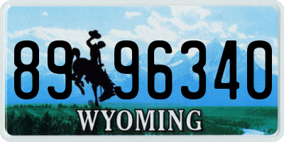 WY license plate 8996340