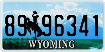 WY license plate 8996341