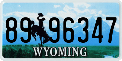 WY license plate 8996347