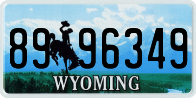 WY license plate 8996349