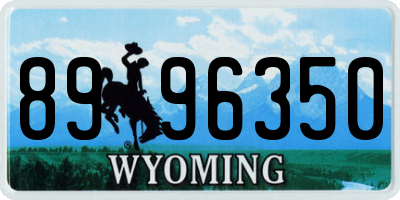 WY license plate 8996350