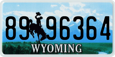 WY license plate 8996364
