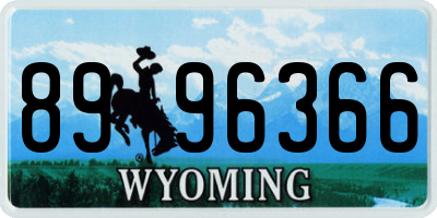 WY license plate 8996366