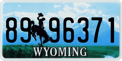 WY license plate 8996371