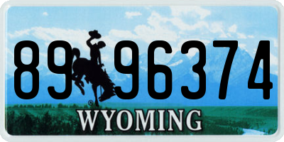 WY license plate 8996374