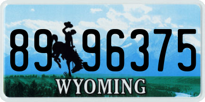 WY license plate 8996375