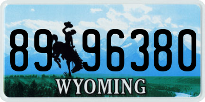 WY license plate 8996380