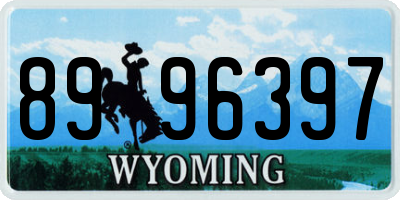 WY license plate 8996397