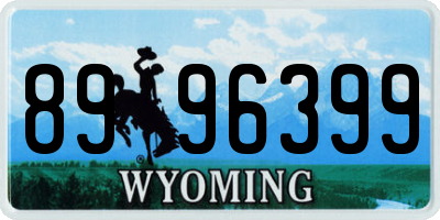 WY license plate 8996399