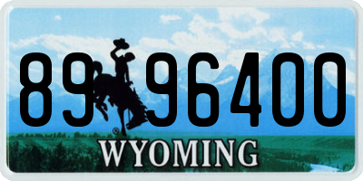 WY license plate 8996400