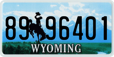 WY license plate 8996401
